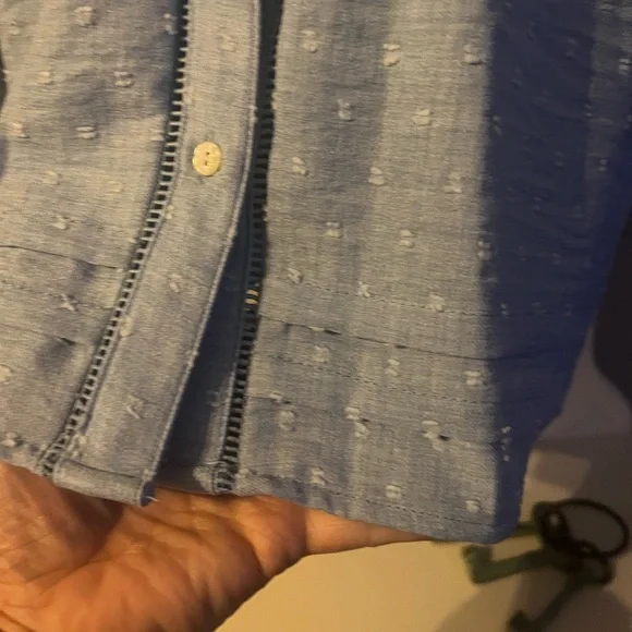 Ruby Rd. Soft Blue Ruffle Sleeve Blouse - Picture 11 of 11